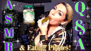 Asmr Eating Pickles Crunchy Mouth Sounds Qa Part 1