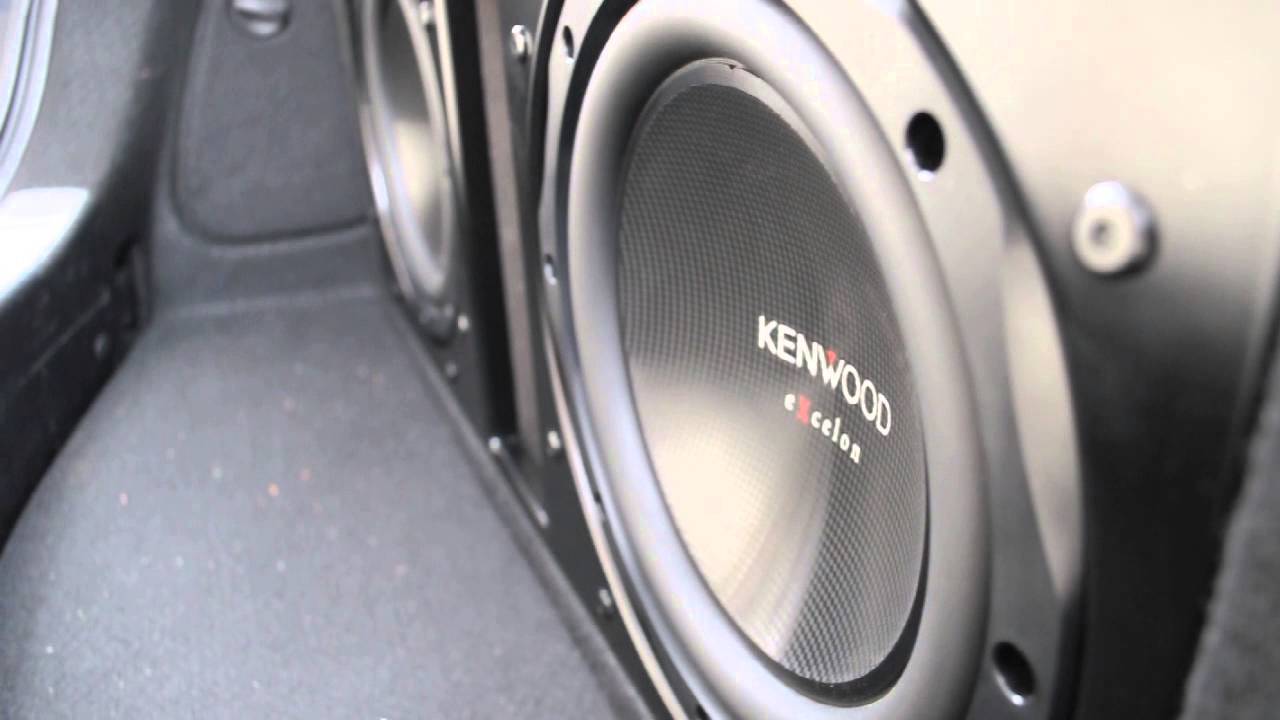 kenwood subwoofer 2 10" kenwood 1000 W - YouTube