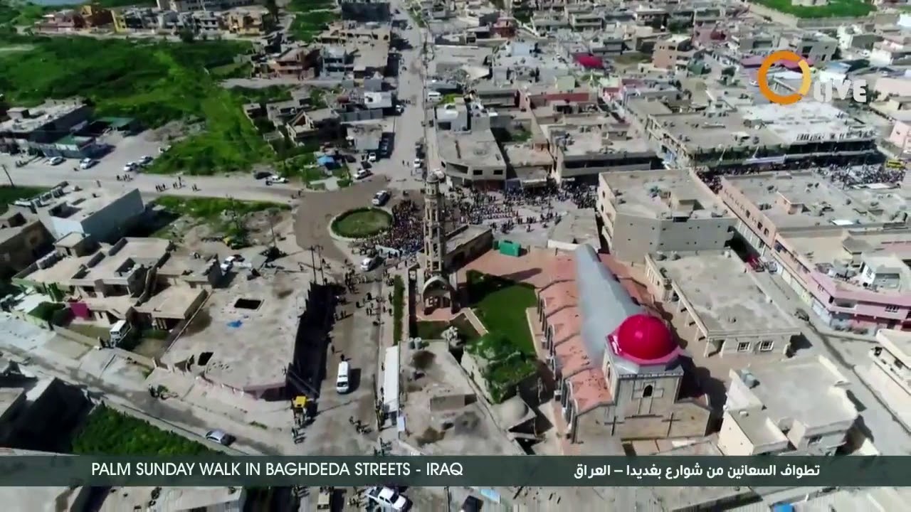 اوشعنا 2019  تطواف السعانين من شوارع بغديدا - العراق