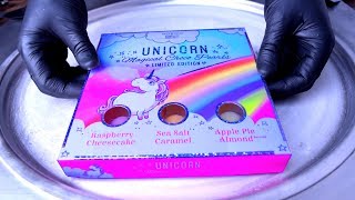 Ice Cream Rolls | How to make pink Unicorn Ice Cream with delicious sweet Unicorns color Candy 🦄