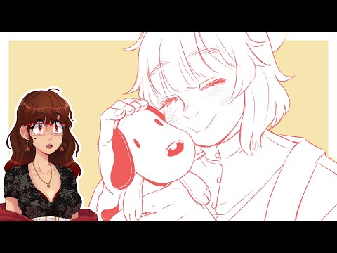 Drawing Beautiful Anime Women and Snoopy
