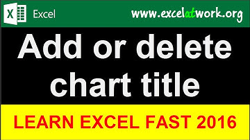 Add or delete chart title - Learn Excel Fast - Excel 2016