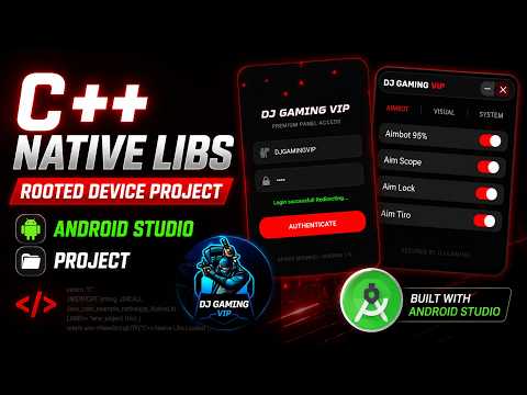 Rooted Device Project, C++ Native Libs Android Studio Premium Project PHP MySQL, Ui/Ux Login System
