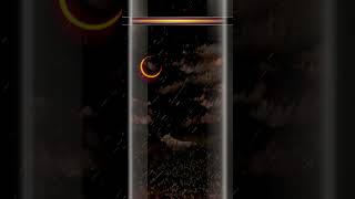 Galaxy Themes - [poly] a dark night sky red crescent moon