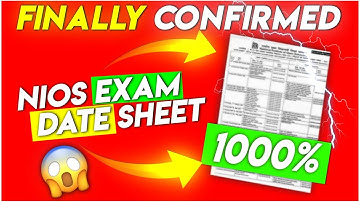 NIOS OCTOBER/NOVEMBER 2021 EXAM DATESHEET CONFIRMED ||Nios exam Datesheet || Nios ki exam datesheet