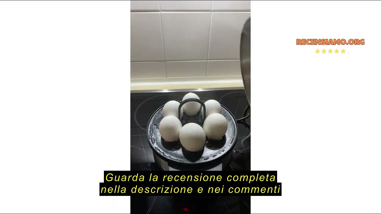 Cuociuova Elettrico Clatronic EK 3321 - Per 7 Uova, Acciaio Inox, 400W, Con Impostazione Durezza E Allarme - Foto 5