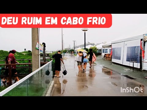 CABO FRIO HOJE 02/10/26☔️PRAIA DO FORTE ☔️COM CHUVA 🌨