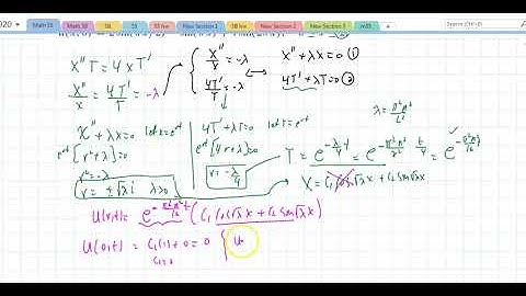 Math 55 Section 10.5(2) Separation of Variables Heat Conduction in a rod