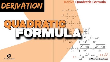 Derivation of quadratic formula | Quadratic equation - Kisembo academy GCSE Maths Revision