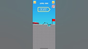 Draw bridge puzzle game level 1265 #gaming #drawing #Shorts
