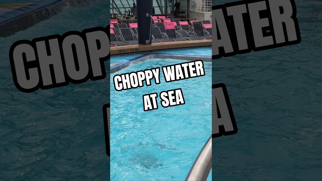 When the Sea Turns the Cruise Pool into a Wave Pool! | Voyager of the Seas Transatlantic #Travel