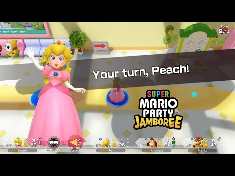 Super Mario Party Jamboree - Peach Gameplay (Online Board) - YouTube