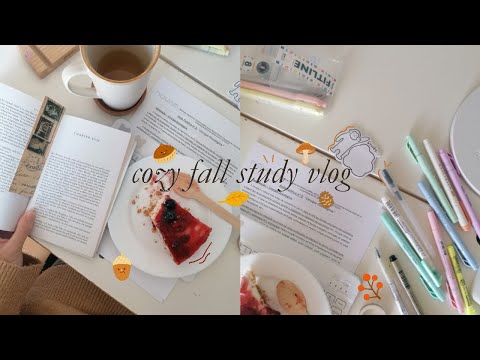 🍂 a cozy autumnal study vlog