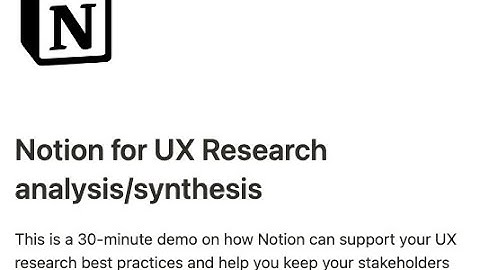Notion for User Research