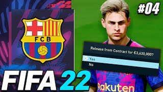 I *RELEASED* HIM FROM HIS CONTRACT!!! - FIFA 22 Barcelona Career Mode EP4