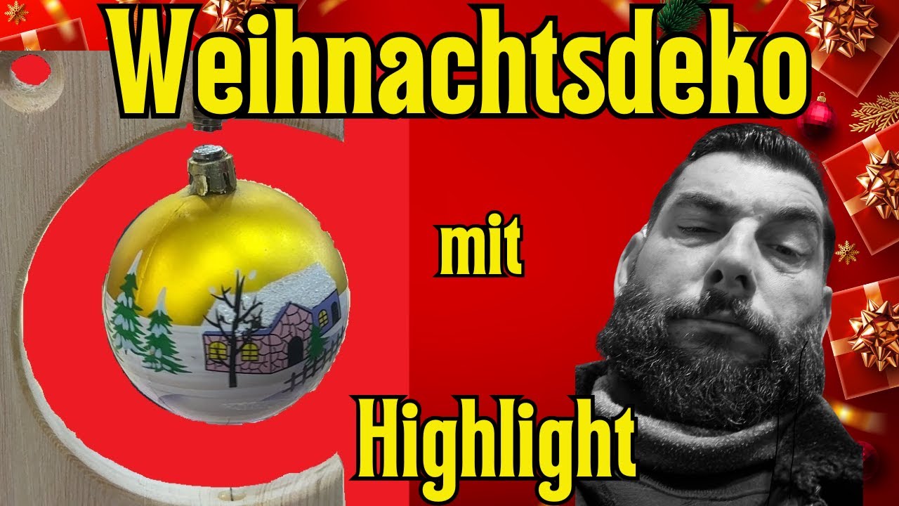 Weihnachtsdeko mit schwebender Kugel und Beleuchtung