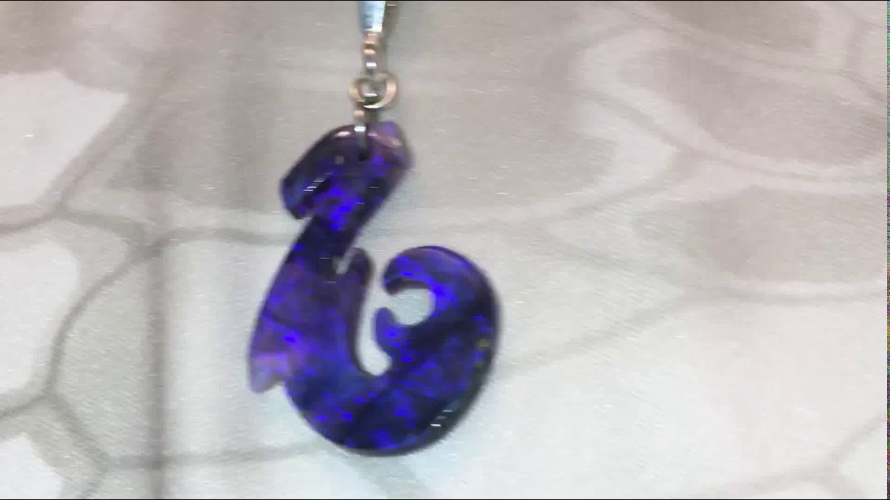 Black Opal (Lightning Ridge) - Tribal Fish Hook Pendant (Original Artwork)