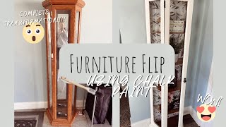 FURNITURE FLIP WITH ME // Transforming Curio Cabinet Using Chalk Paint!!
