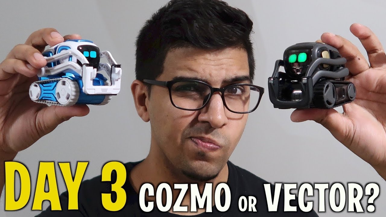 WHAT IF THE COZMO AND ANKI VECTOR ROBOT SEE EACH OTHER? TWO ARTIFICIAL  INTELLIGENCE VS WALKING STICK 