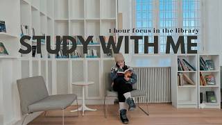 1 Hour Study with Me @Quebec Maison de la littérature | real time, calm piano, productive