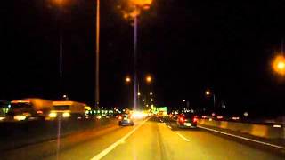 Driving on the Port Mann Bridge on the last toll free day