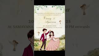 How I Made My Friend Wedding Invitation Using Canva #telugu #shorts #canva #trending #tutorial #diy