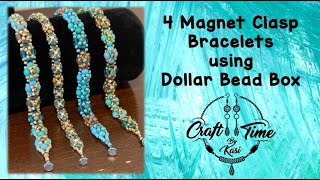 Magnet Clasp Bracelets using July 2023 Dollar Bead Box