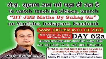 62a Day New Lec 1 Complex Number Crash Course JEE Main Advanced 2020 Complete Math in 60 Days