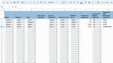 Designing Formative Assessments with Spreadsheets and AI