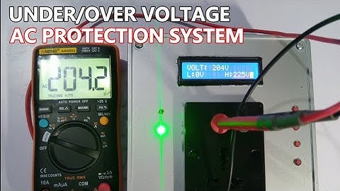 Arduino base OVER voltage and UNDER voltage AC protection circuit