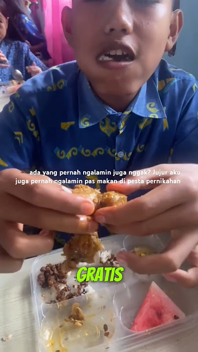 kejadian lucu saat murid makan siang gratis dapet lengkuas ‼️‼️ #ngakak #lucu #makangratis #prabowo