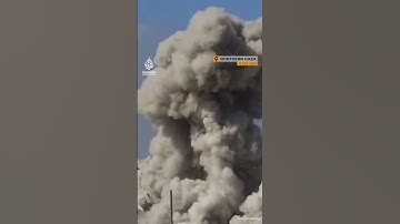 Thumbnail of Israeli forces blow up UNRWA school in northern Gaza | AJ #shorts
