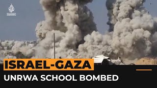 Israeli forces blow up UNRWA school in northern Gaza | AJ #shorts