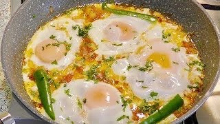 Eggs with Tomatoes & Potatoes  Easy Afghani Style Breakfast  صبحانه مزه دار افغانی