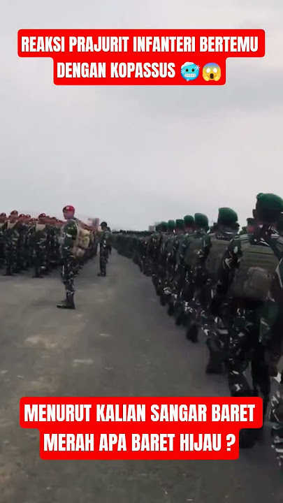 KETIKA BARET MERAH DAN HIJAU BERTEMU 🥶😱 #tni #tnidihatirakyat #tniad #beritahari #army #beritaterkin