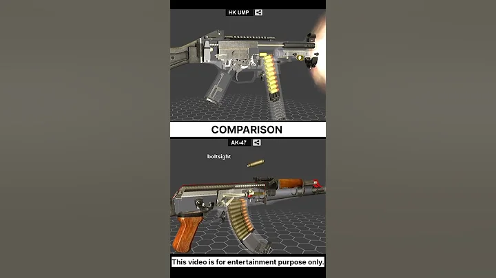 UMP vs AK 🔥 SMG vs Assault Rifle | Gaming Shorts #gamingshorts #ump #ak47freefire #reload #animation