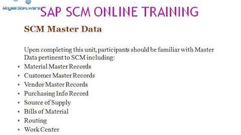 SAP SCM ONLINE TRAINING