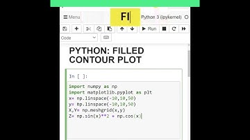 PYTHON PLOTTING| FILLED CONTOUR PLOT|#shorts #viral #pythonforbeginners #coding #pythontutorial