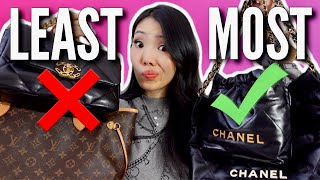 My 5 Most Used & 5 Least Used Luxury Handbags in my Collection 😲😲😲 *SHOCKING* | FashionablyAMY