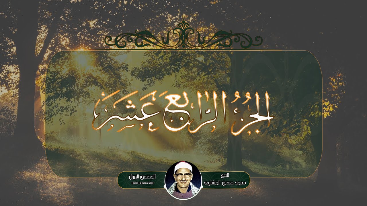 الشيخ محمد صديق المنشاوي | الجزء الرابع عشر | المصحف المرتل | نسخة قناة النور المبين