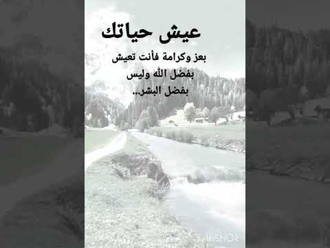 مقتبسات من الحياة عش حياتك بعز وكرامة فأنت تعيش بفضل الله وليس بفضل البشر لايك