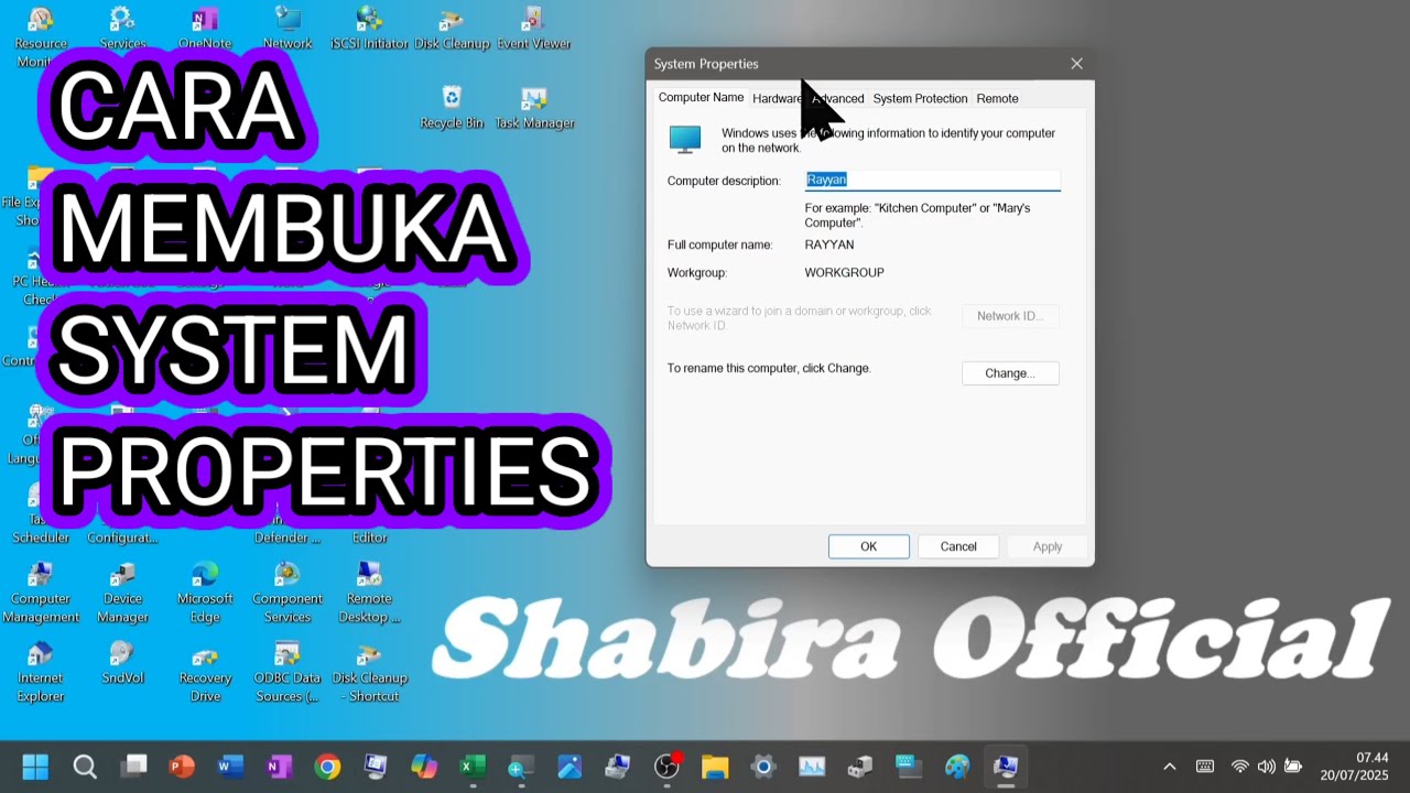 System Properti Cara Membuka System Properties di Windows 11 23H2 (Melalui Run) - YouTube