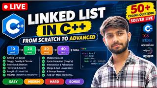 Linked List in C++ One Shot 🔥 | Complete Linked List + 50 Questions | C++ DSA | LogicNLearn