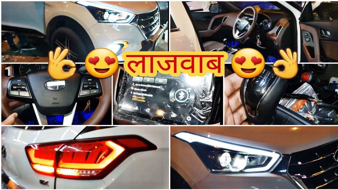Creta Base Model to Top Model》Fully Modifed Creta 2019》CRETA MODIFICATIONS》EXTERIOR》INTERIOR》ALLOYS
