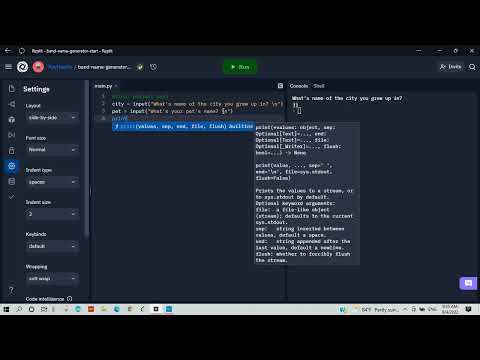 Python Project #1 - 🤣 Band Name Generator