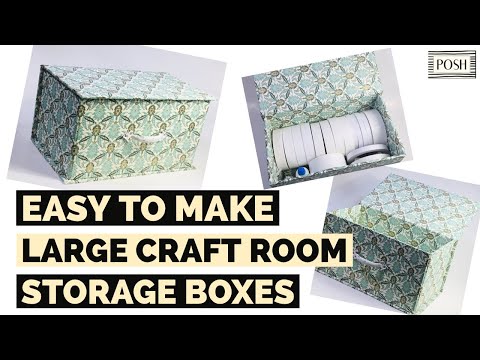 MORE EASY CRAFT ROOM STORAGE BOXES!! 6X6 PAPER PAD STORAGE BOX TUTORIAL! GREAT CRAFT ROOM REDO