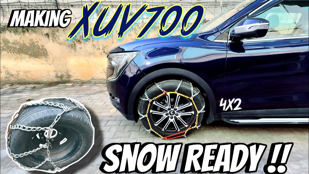 Snow Chains installed in XUV700 | Apni XUV is now Ready for Snow ❄️  !!