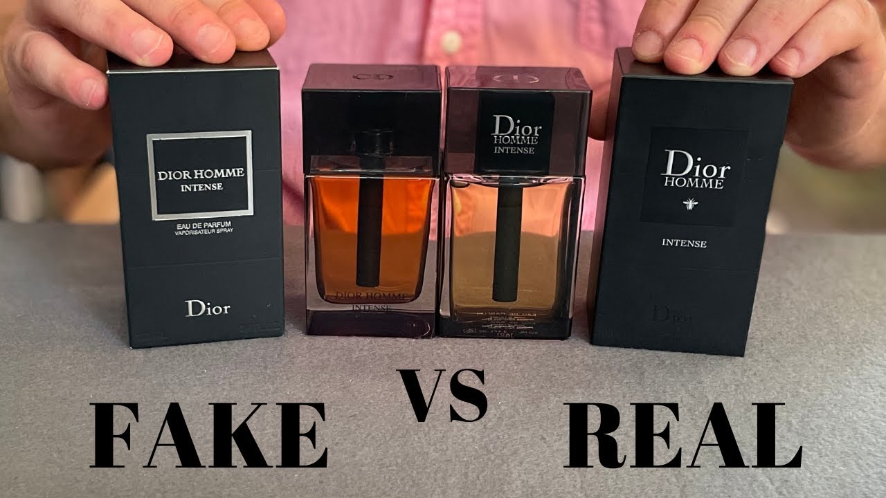 Fake vs Real Dior Homme Intense Perfume EDP 100ML - YouTube