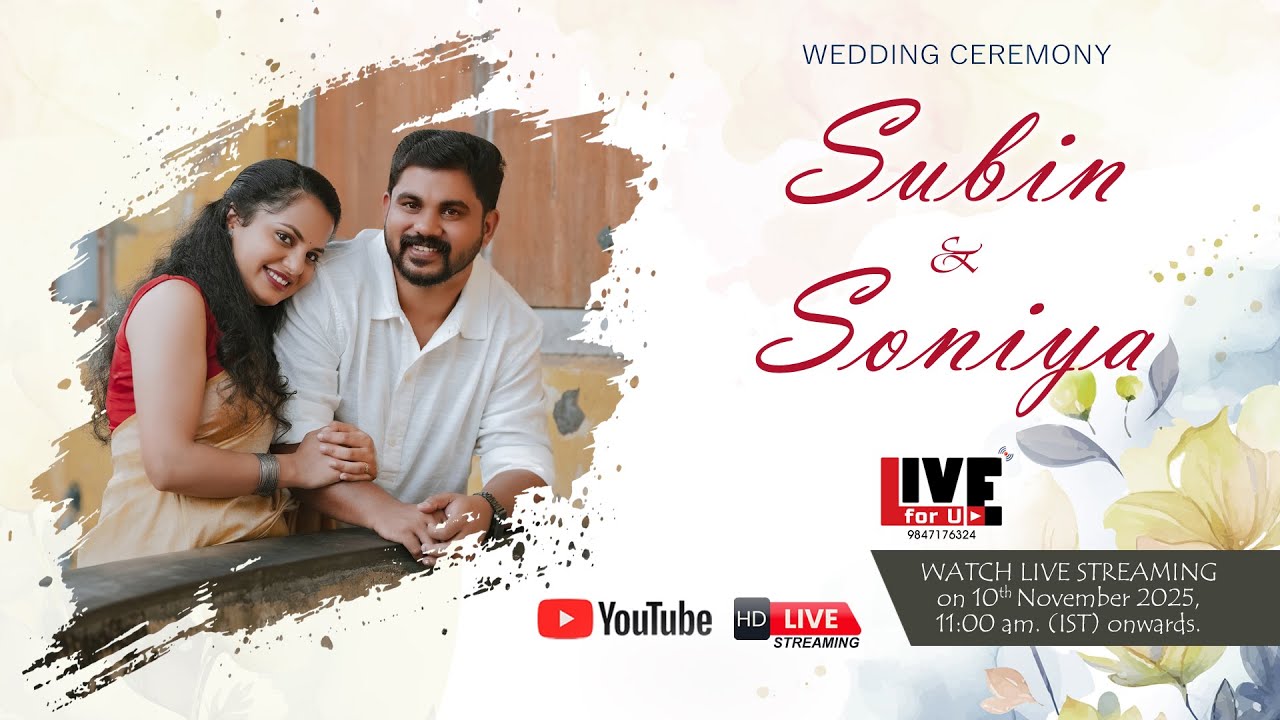 Wedding Ceremony LIVE Webcast | SUBIN - SONIYA | LIVE FOR U - 9847176324 | 10-11-2025