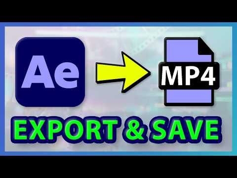 How to Export and Save videos in After Effects 2026